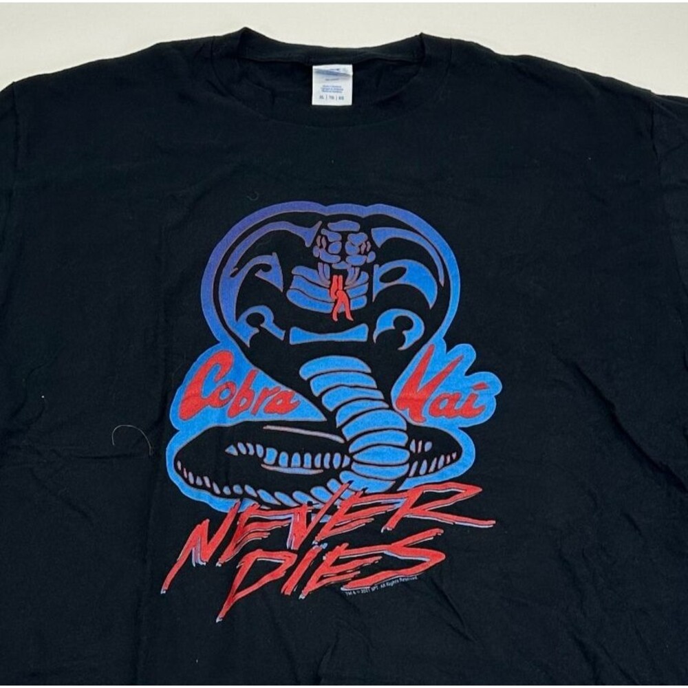 Cobra Kai Never Dies Black T-Shirt Men's XL